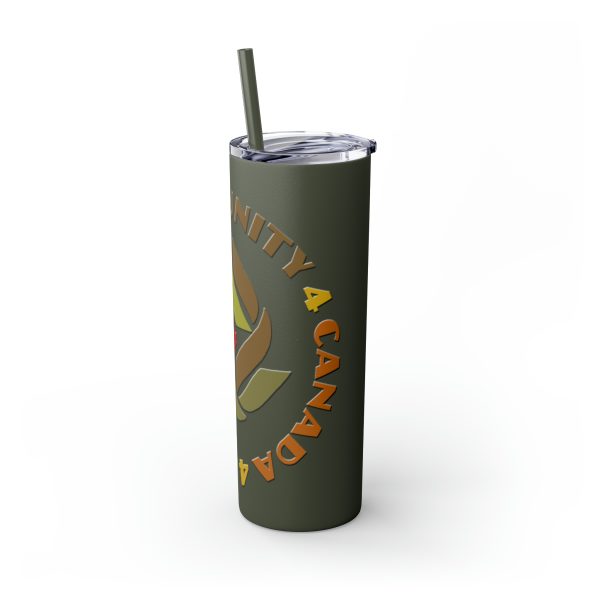 Skinny Tumbler with Straw, 20oz - Unity4Canada -  Earth Tones - Image 52