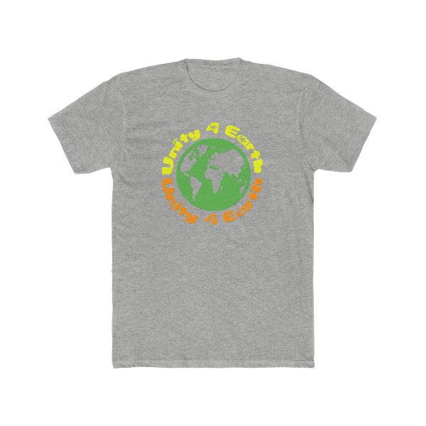 Men's Cotton Crew Tee - Unity4Earth - YellowOrange - Image 5