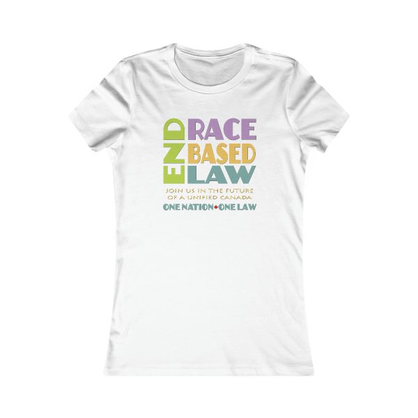 Women's Favorite Tee - END RACE BASED LAW Canada - U4C (Back) - Pastels - Image 3