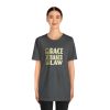 Unisex Jersey Short Sleeve Tee - END RACE BASED LAW - Beige - Image 136