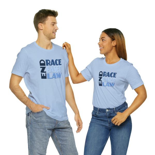 Unisex Jersey Short Sleeve Tee - END RACE BASED LAW - Blues - Image 121