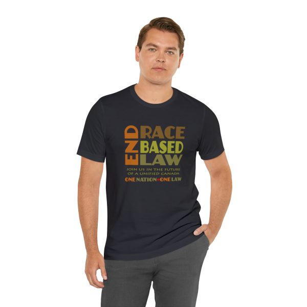 Unisex Jersey Short Sleeve Tee - END RACE BASED LAW - Earth Tones - Image 78