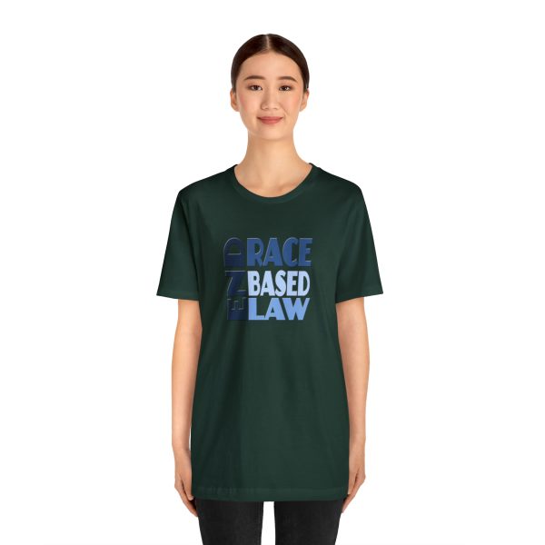 Unisex Jersey Short Sleeve Tee - END RACE BASED LAW - Blues - Image 112