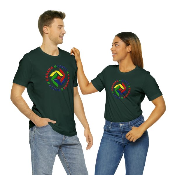 Unisex Jersey Short Sleeve Tee - Unity4Canada - Crayon Colours - Image 85