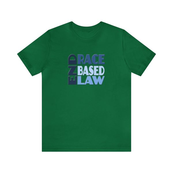 Unisex Jersey Short Sleeve Tee - END RACE BASED LAW - Blues - Image 98