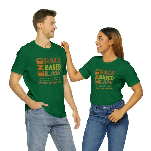 Unisex Jersey Short Sleeve Tee - END RACE BASED LAW - Earth Tones - Image 94