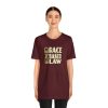Unisex Jersey Short Sleeve Tee - END RACE BASED LAW - Beige - Image 172