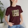 Unisex Jersey Short Sleeve Tee - END RACE BASED LAW - Beige - Image 178