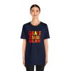 Unisex Jersey Short Sleeve Tee - END RACE BASED LAW - Crayon Colours - Image 136
