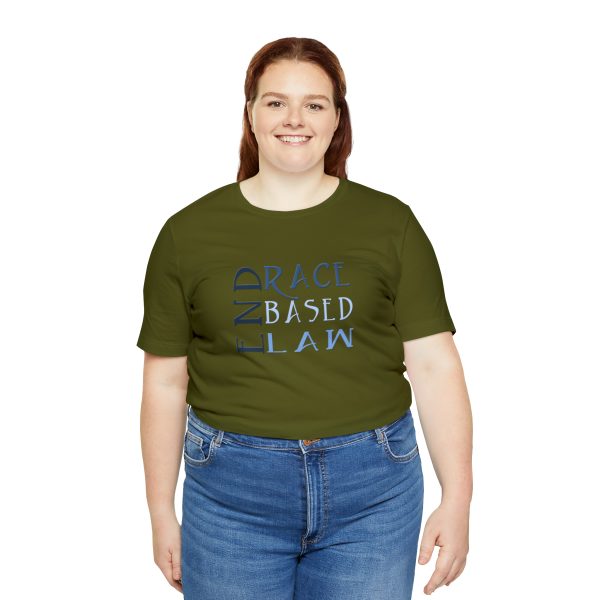 Unisex Jersey Short Sleeve Tee - END RACE BASED LAW - Blues Caldera - Image 68