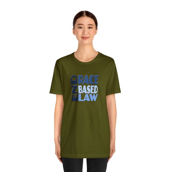 Unisex Jersey Short Sleeve Tee - END RACE BASED LAW - Blues - Image 76