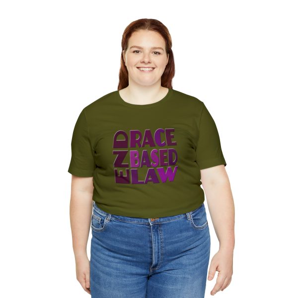 Unisex Jersey Short Sleeve Tee- END RACE BASED LAW - Purples - Image 68