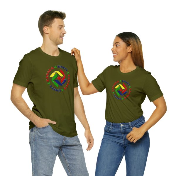 Unisex Jersey Short Sleeve Tee - Unity4Canada - Crayon Colours - Image 49