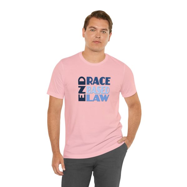 Unisex Jersey Short Sleeve Tee - END RACE BASED LAW - Blues - Image 175