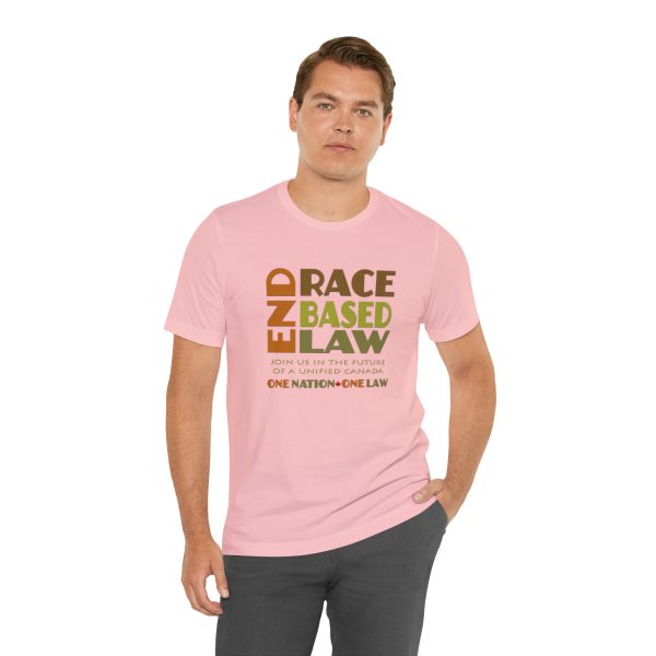 Unisex Jersey Short Sleeve Tee - END RACE BASED LAW - Earth Tones - Image 162