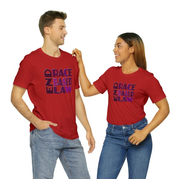 Unisex Jersey Short Sleeve Tee- END RACE BASED LAW - Purples - Image 181