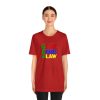 Unisex Jersey Short Sleeve Tee - END RACE BASED LAW - Crayon Colours - Image 184