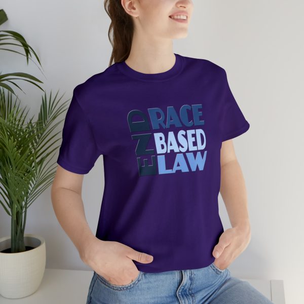 Unisex Jersey Short Sleeve Tee - END RACE BASED LAW - Blues - Image 154