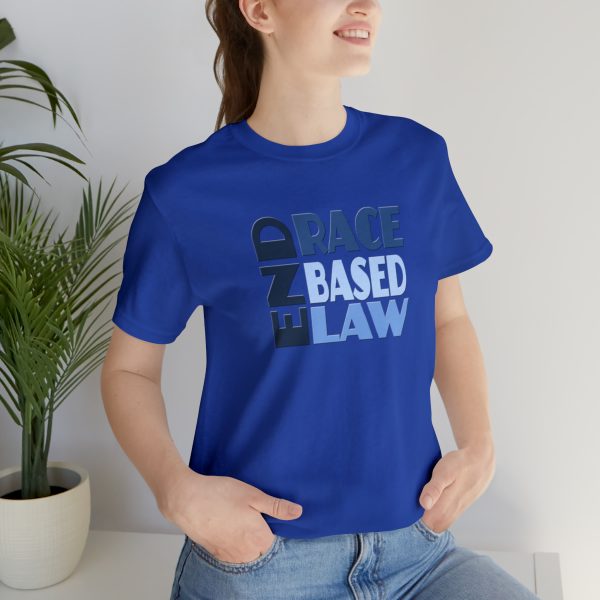 Unisex Jersey Short Sleeve Tee - END RACE BASED LAW - Blues - Image 10