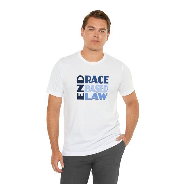 Unisex Jersey Short Sleeve Tee - END RACE BASED LAW - Blues - Image 19