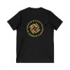Unisex Jersey Short Sleeve V-Neck Tee - END RACE BASED LAW Canada - U4C (Back) - Earth Tones - Image 6