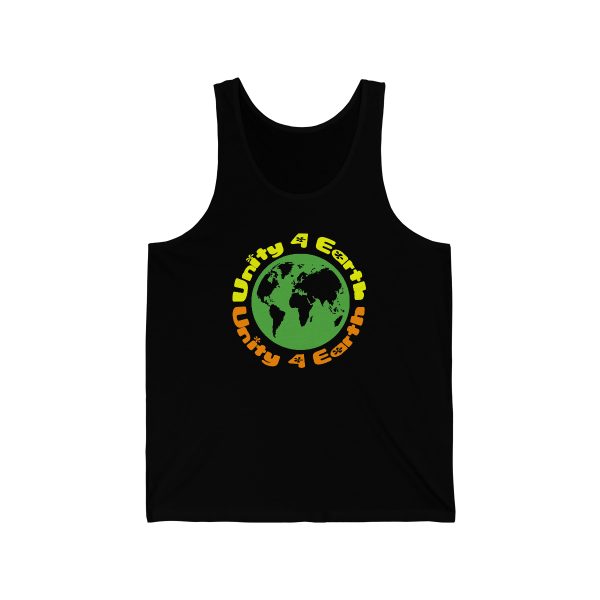 Unisex Jersey Tank - Unity4Earth - YellowOrange - Image 5