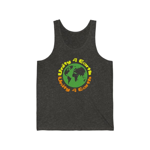 Unisex Jersey Tank - Unity4Earth - YellowOrange - Image 7