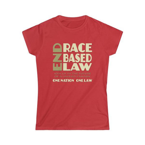 Women's Softstyle Tee - END RACE BASED LAW Canada - Beige - Image 13