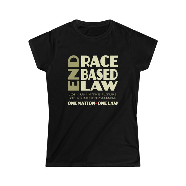 Women's Softstyle Tee - END RACE BASED LAW Canada - Beige - Image 5