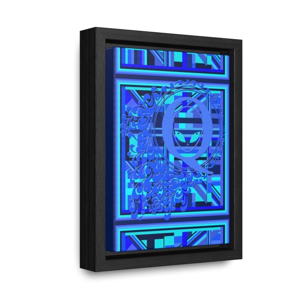 Gallery Canvas Wraps, Vertical Frame - Q Splash Geometric Multi Blue BG - Image 7