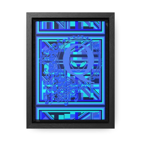 Gallery Canvas Wraps, Vertical Frame - Q Splash Geometric Multi Blue BG - Image 6