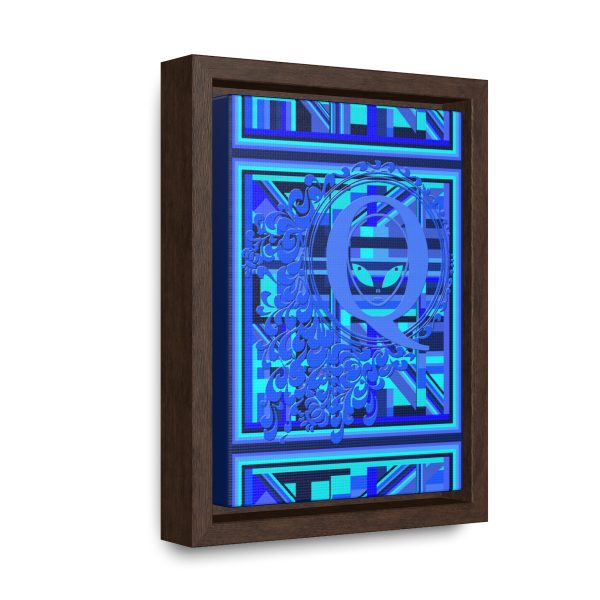 Gallery Canvas Wraps, Vertical Frame - Q Splash Geometric Multi Blue BG - Image 12