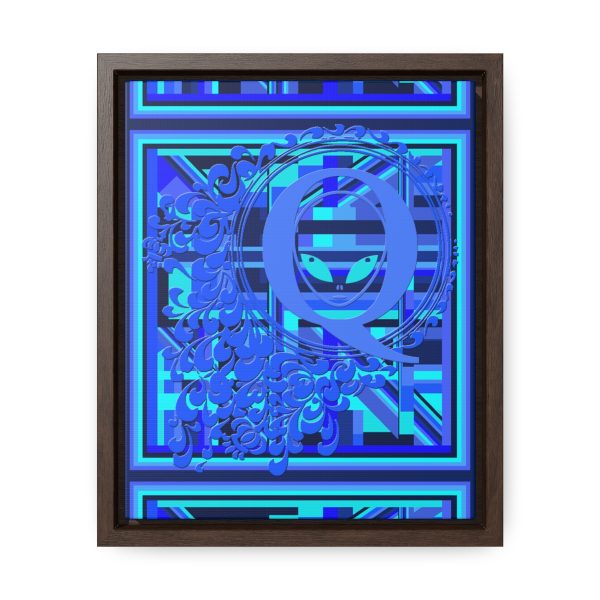 Gallery Canvas Wraps, Vertical Frame - Q Splash Geometric Multi Blue BG - Image 21