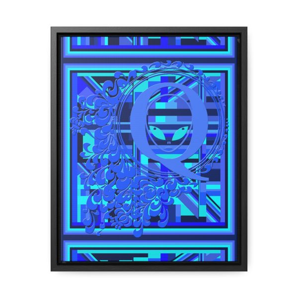 Gallery Canvas Wraps, Vertical Frame - Q Splash Geometric Multi Blue BG - Image 26