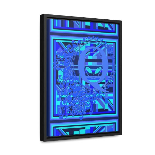 Gallery Canvas Wraps, Vertical Frame - Q Splash Geometric Multi Blue BG - Image 47