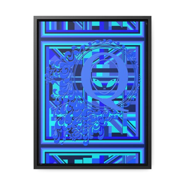 Gallery Canvas Wraps, Vertical Frame - Q Splash Geometric Multi Blue BG - Image 46