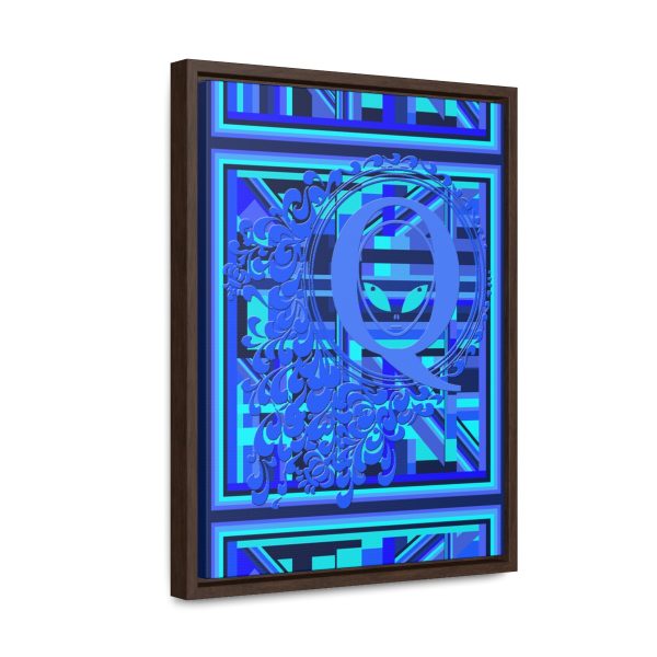 Gallery Canvas Wraps, Vertical Frame - Q Splash Geometric Multi Blue BG - Image 52