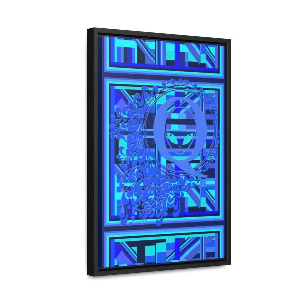 Gallery Canvas Wraps, Vertical Frame - Q Splash Geometric Multi Blue BG - Image 37