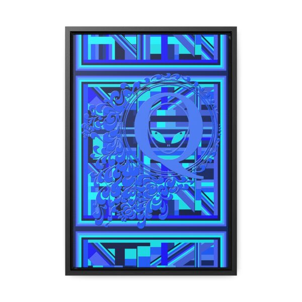 Gallery Canvas Wraps, Vertical Frame - Q Splash Geometric Multi Blue BG - Image 36