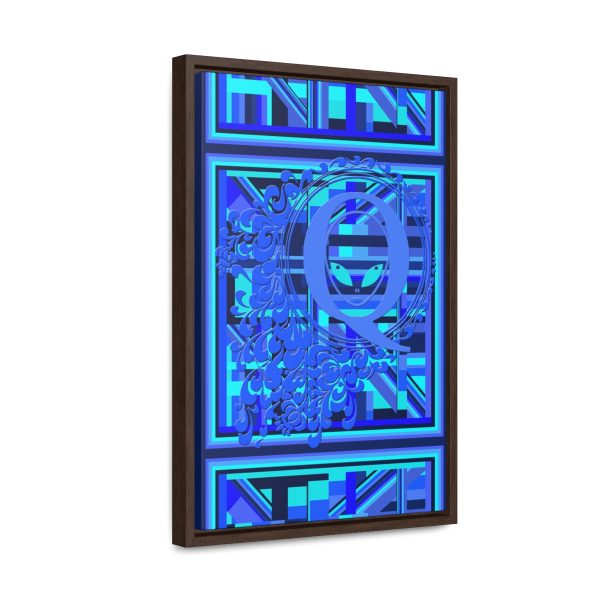 Gallery Canvas Wraps, Vertical Frame - Q Splash Geometric Multi Blue BG - Image 42