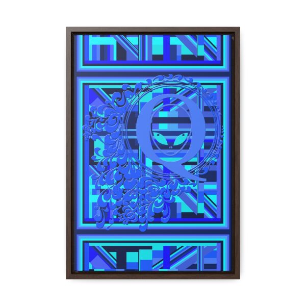 Gallery Canvas Wraps, Vertical Frame - Q Splash Geometric Multi Blue BG - Image 41