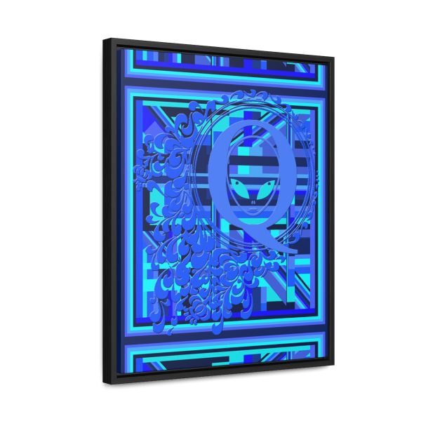 Gallery Canvas Wraps, Vertical Frame - Q Splash Geometric Multi Blue BG - Image 57