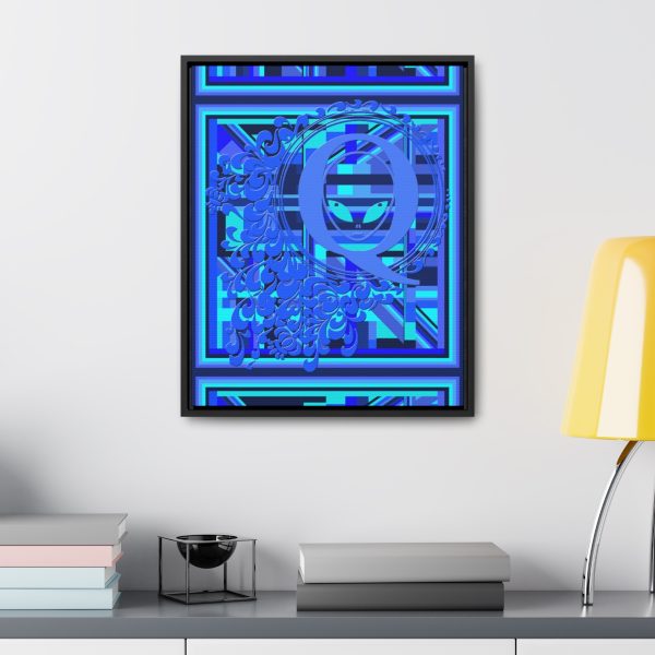 Gallery Canvas Wraps, Vertical Frame - Q Splash Geometric Multi Blue BG - Image 59