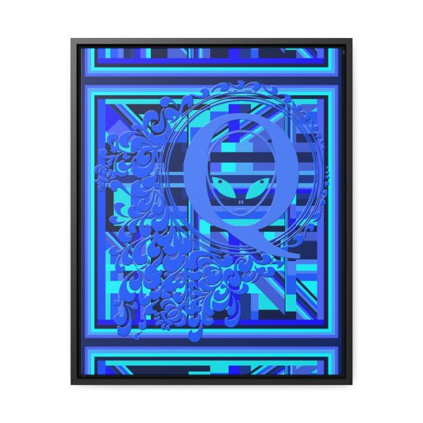 Gallery Canvas Wraps, Vertical Frame - Q Splash Geometric Multi Blue BG - Image 56