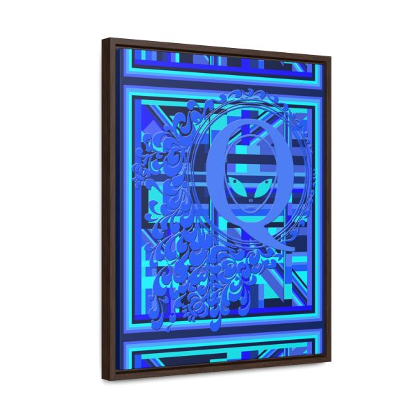 Gallery Canvas Wraps, Vertical Frame - Q Splash Geometric Multi Blue BG - Image 62