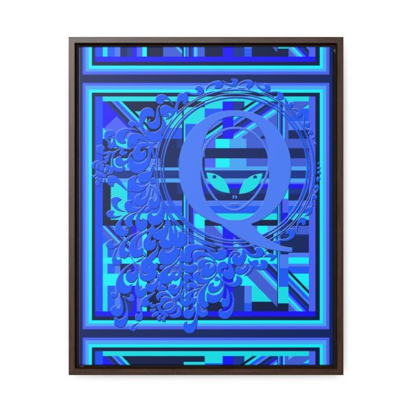 Gallery Canvas Wraps, Vertical Frame - Q Splash Geometric Multi Blue BG - Image 61