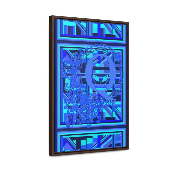 Gallery Canvas Wraps, Vertical Frame - Q Splash Geometric Multi Blue BG - Image 72