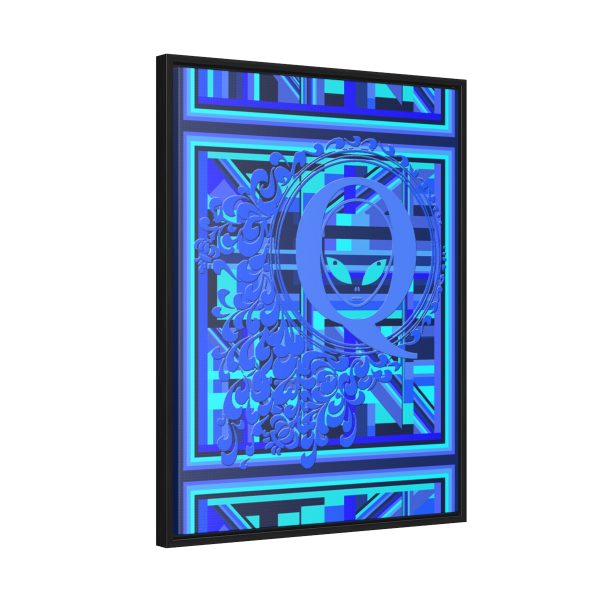 Gallery Canvas Wraps, Vertical Frame - Q Splash Geometric Multi Blue BG - Image 77