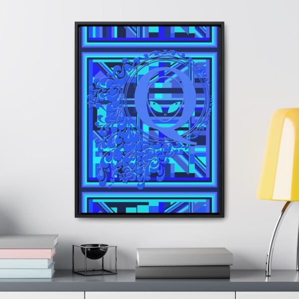 Gallery Canvas Wraps, Vertical Frame - Q Splash Geometric Multi Blue BG - Image 79