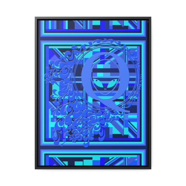 Gallery Canvas Wraps, Vertical Frame - Q Splash Geometric Multi Blue BG - Image 76